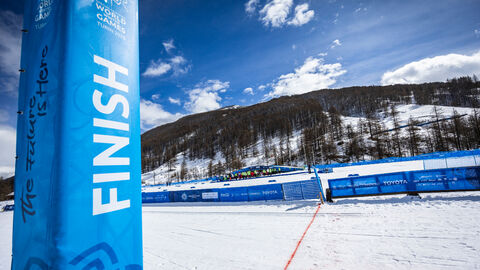 Ziellinie bei den Special Olympics Winter Games 2025 