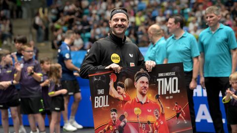 Timo Boll vor seinem Abschiedspiel