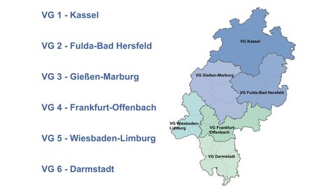 Eine Karte der hessischen Versorgungsgebiete