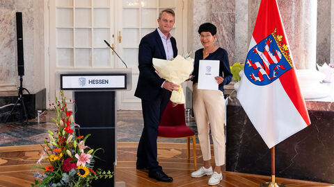 Beate Maria Krieger bei der Preisübergabe