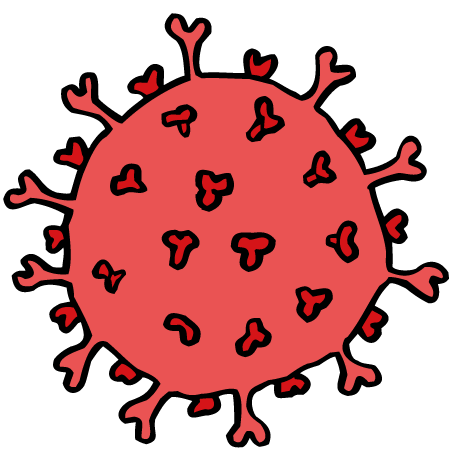 Virus macht den Menschen krank